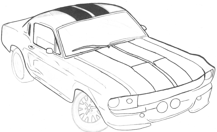 Shelby Cobra Coloring Page Sketch Coloring Page