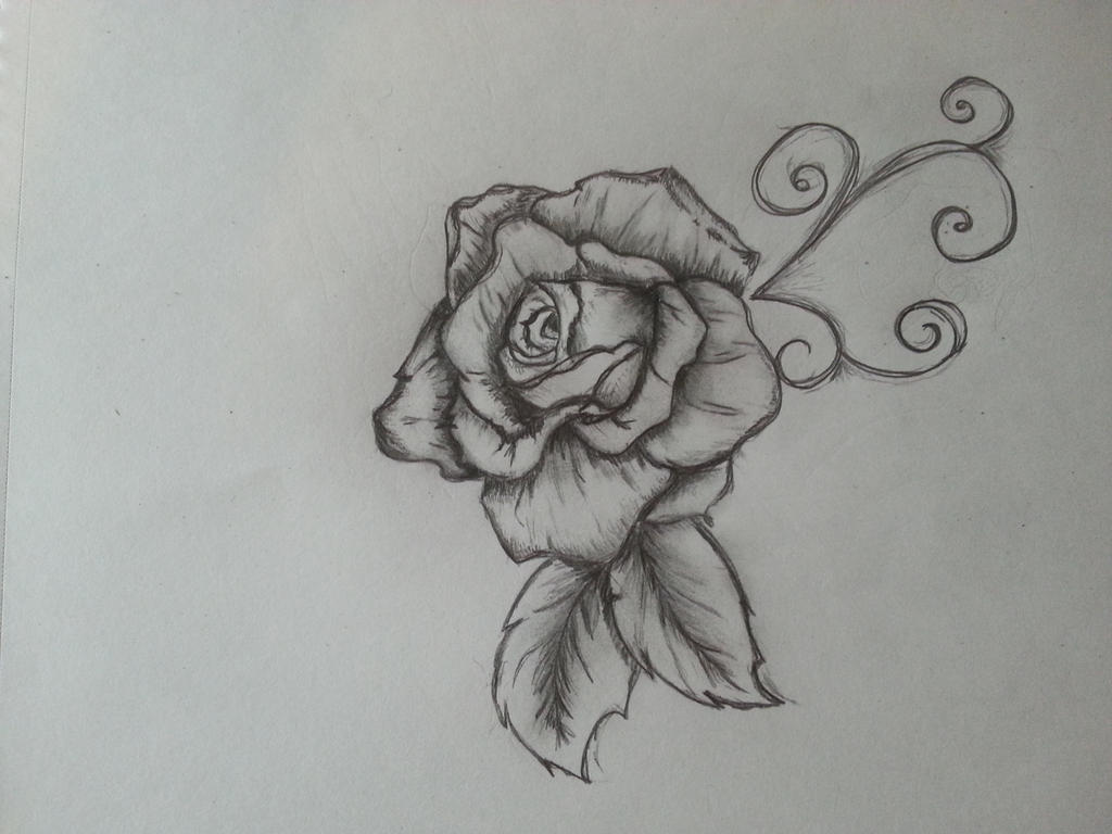 Black Rose Drawing