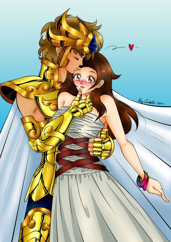 comiss___aioria_kissing_tenderly_in_fron