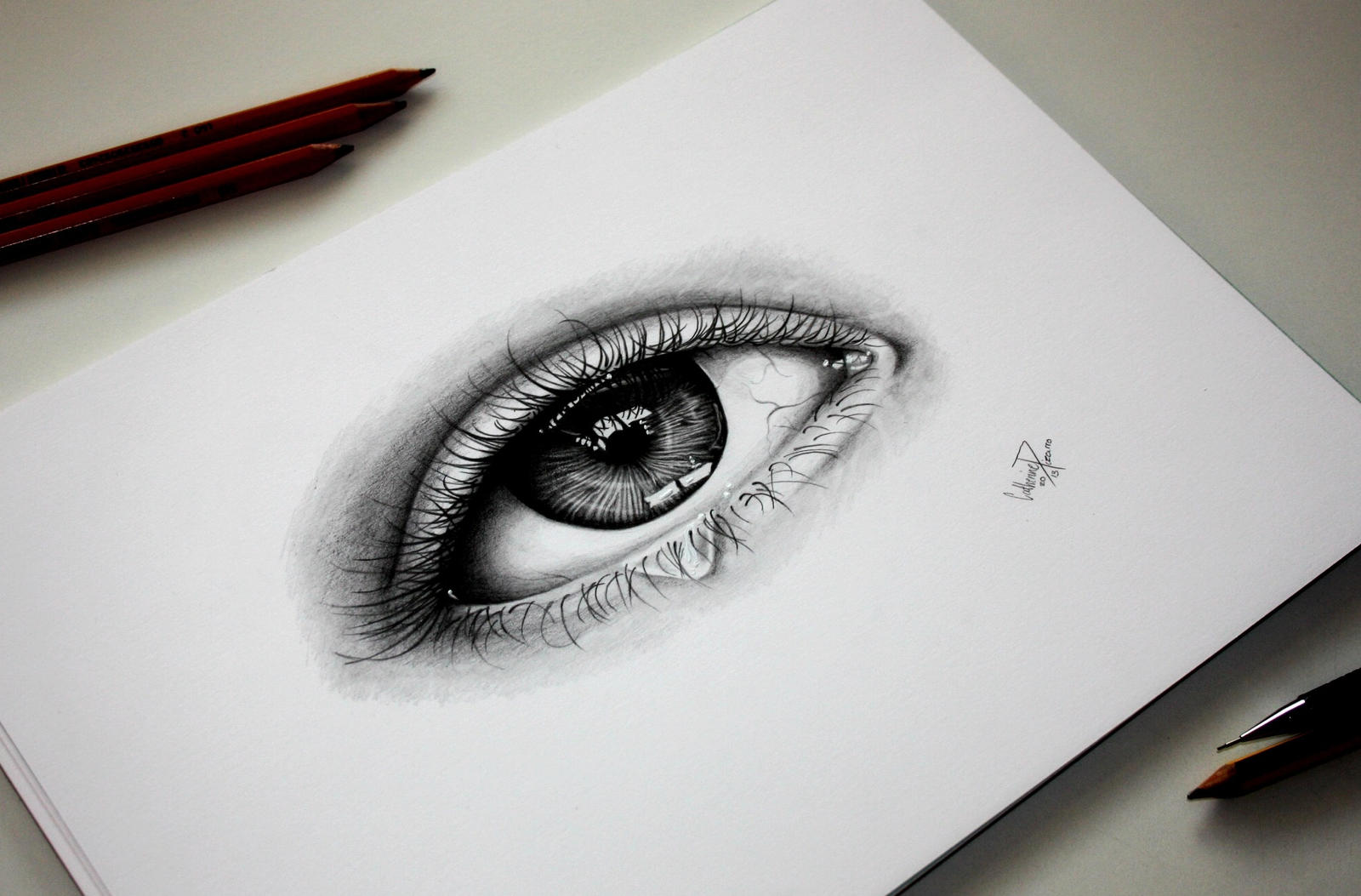How to Draw Realistic Happy Eyes images
