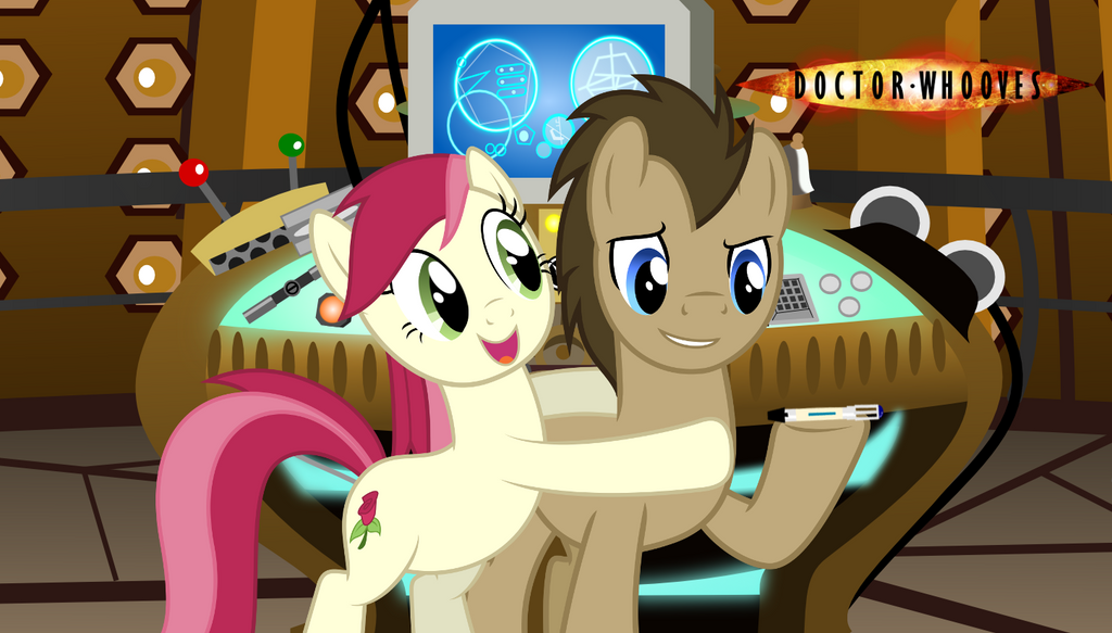 doctor_whooves_and_rose_in_the_tardis_by