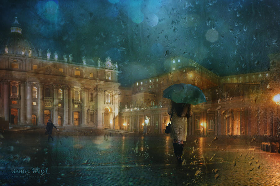 rainy night in rome by annewipf d87fv4g