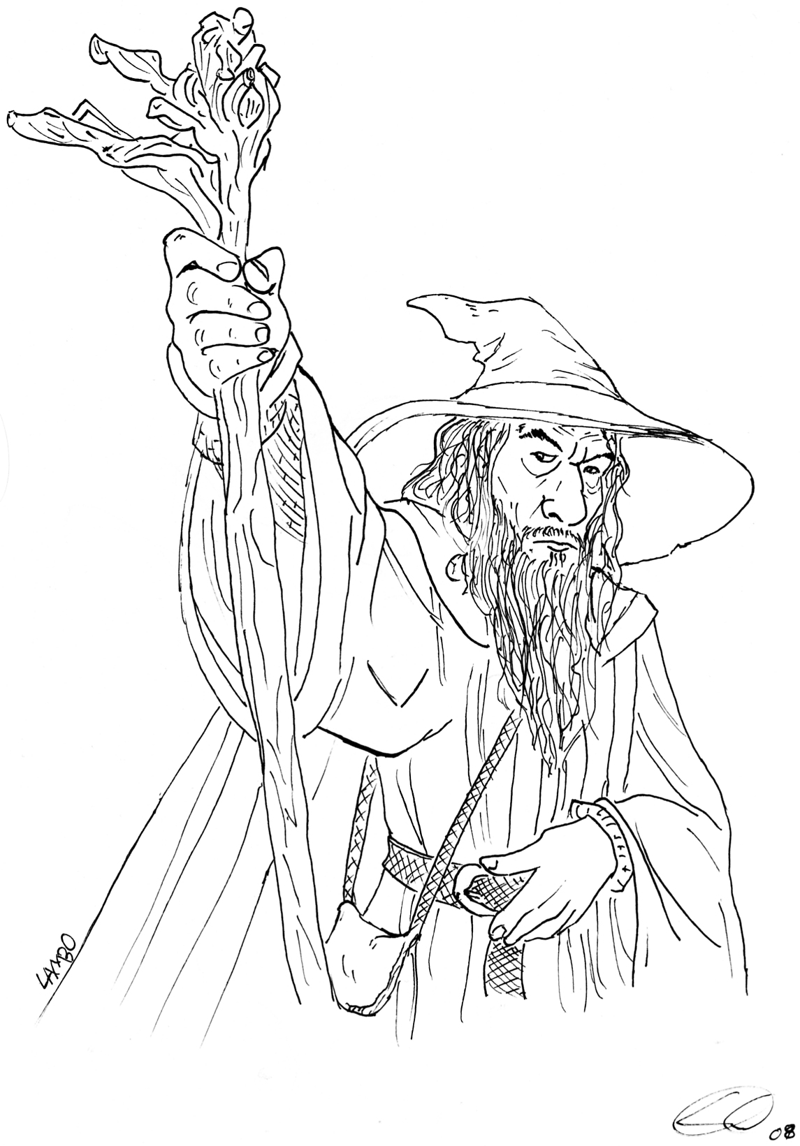 gandalf the gray coloring pages - photo #27