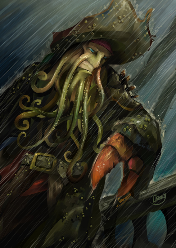 Davy Jones in the storm by zgul