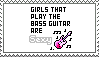 Bass Guitar Stamp by ladieoffical