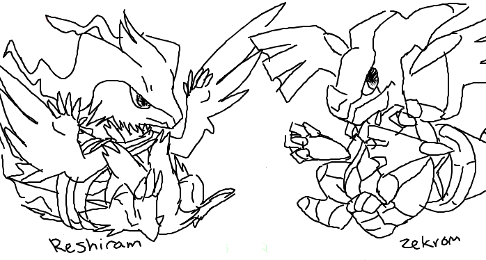 zekrom and reshiram coloring pages - photo #29