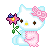 Hello Kitty with a Flower by AcidKitty3
