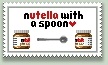 Nutella with a spoon Stamp by lateoclock