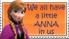 Frozen Anna Stamp by TheWritingDragon