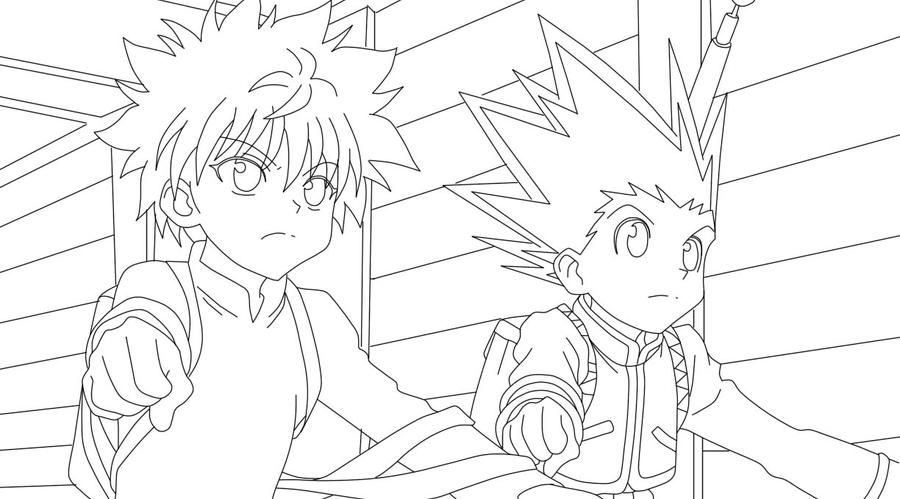 Gon And Killua Hunter X Hunter Coloring Pages