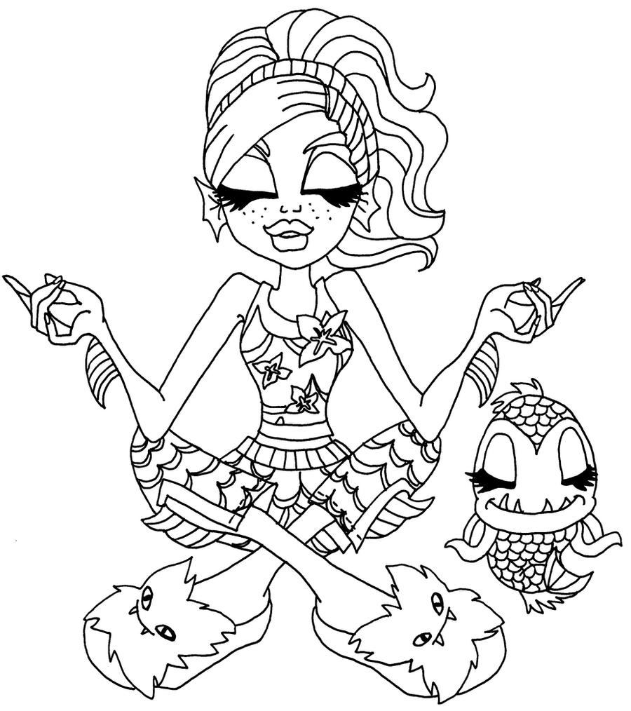 Monster High Coloring Pages Lagoona