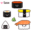 Chibi Sushi Pixel Icon by KoizumiKumiko on DeviantArt
