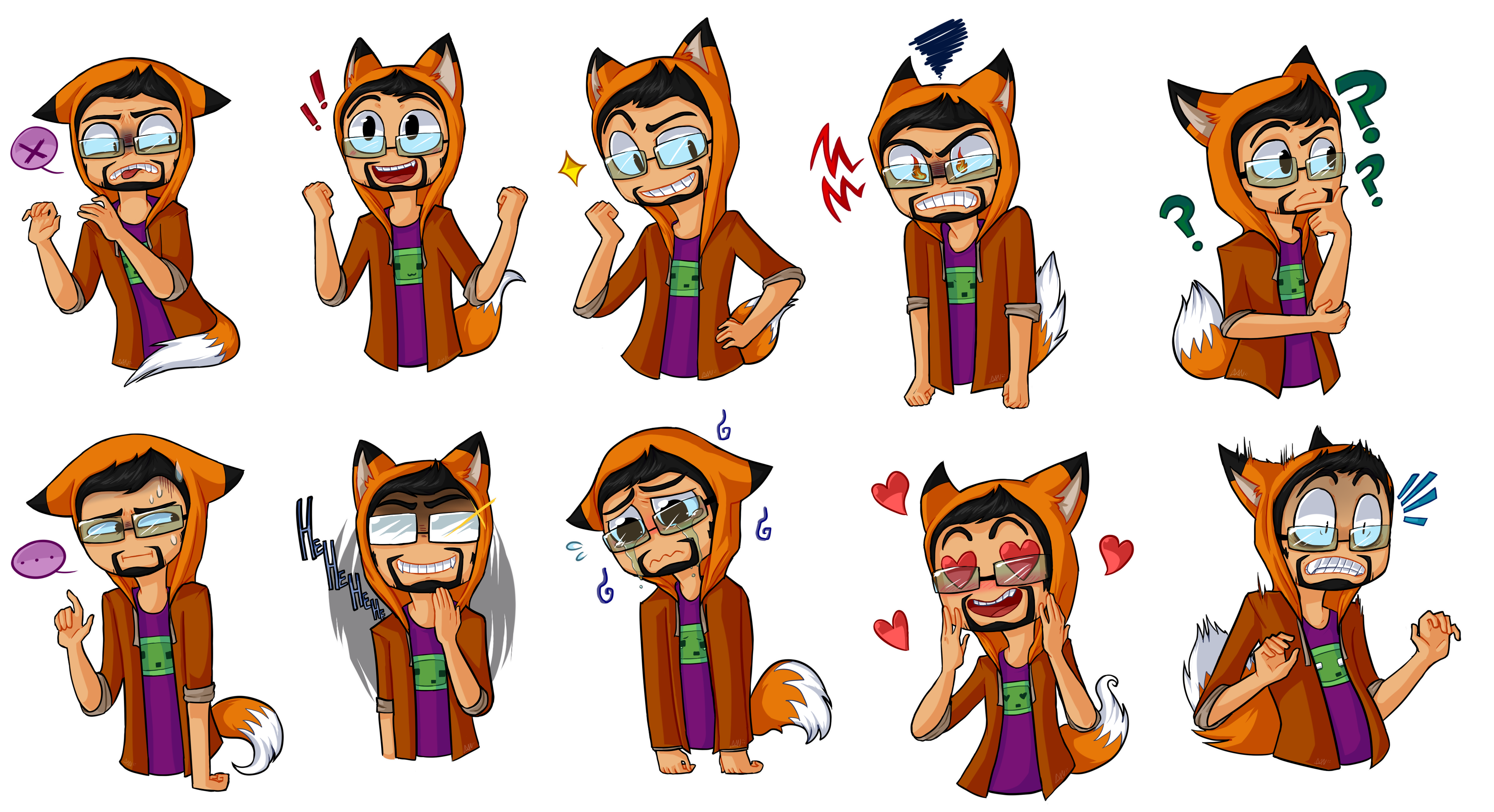 SlyFoxHound Expressions - SpeedPaint - YouTube