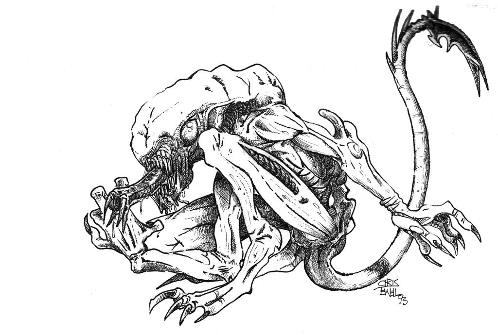 xenomorph drone coloring pages - photo #17
